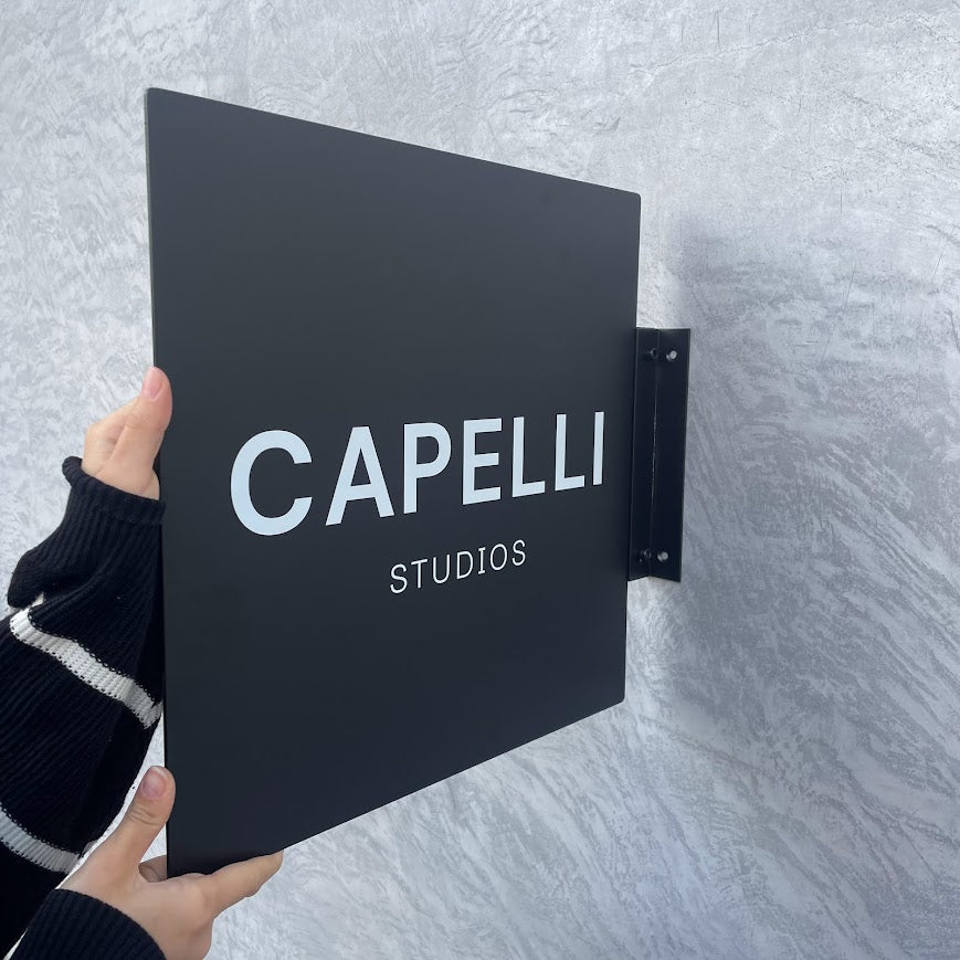 Double-Sided Budget Store Sign | Square Custom Logo Print - Otimsan Shop