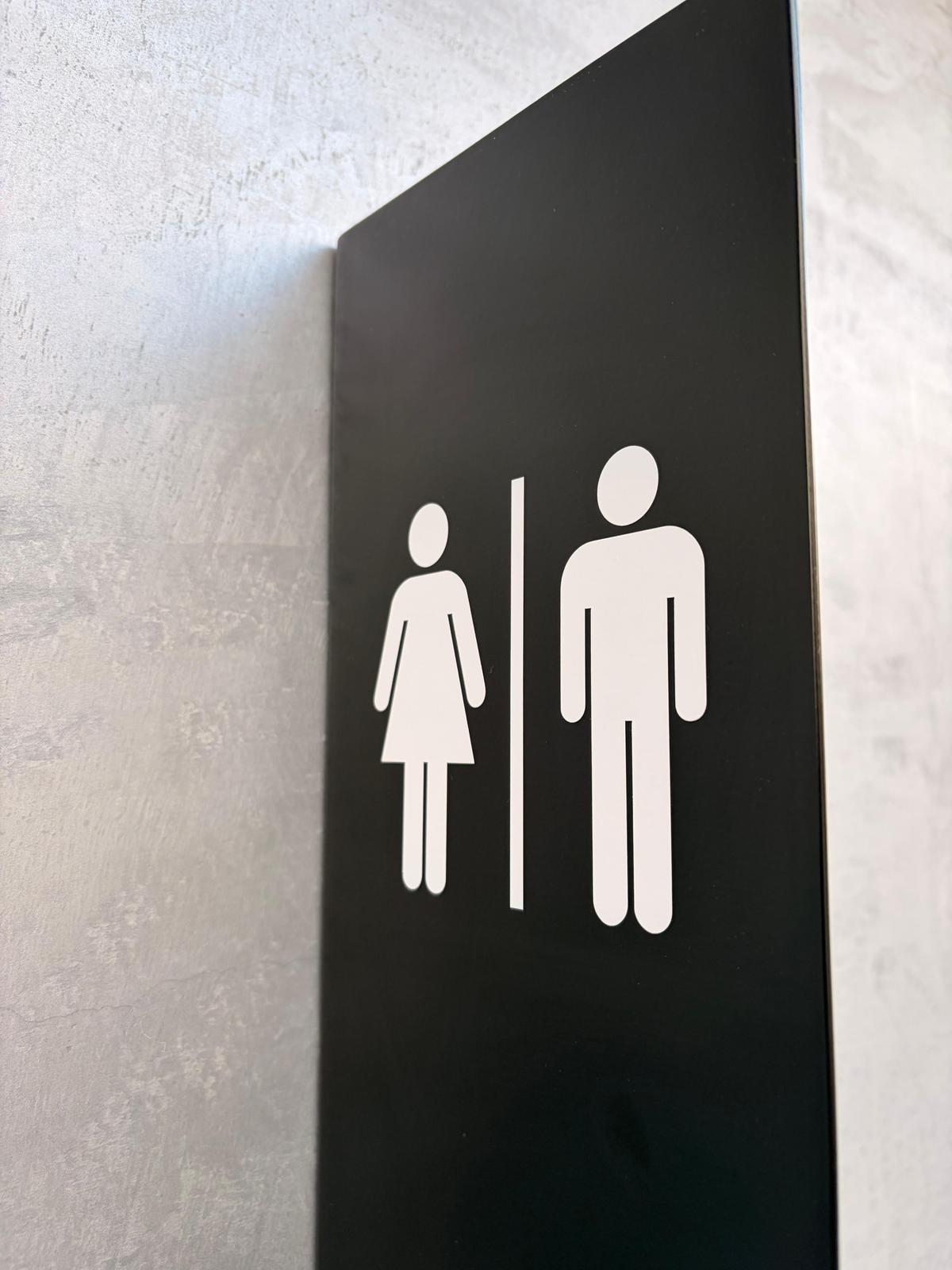 Male & Female WC Sign | Wall-Mounted Sign for Cafés and Restaurants - Otimsan Shop