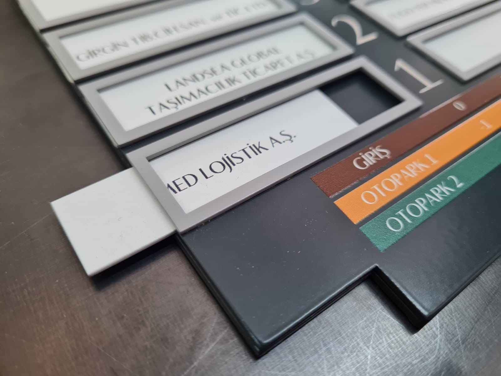 Modular Elevator Floor Information Panel – Removable Nameplate System - Otimsan Shop