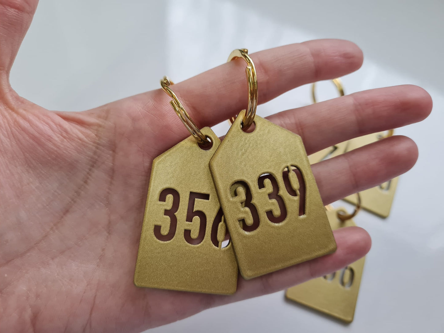 Metal Numbered Keychain | Hotel & Café Cloakroom Tag - Otimsan Shop