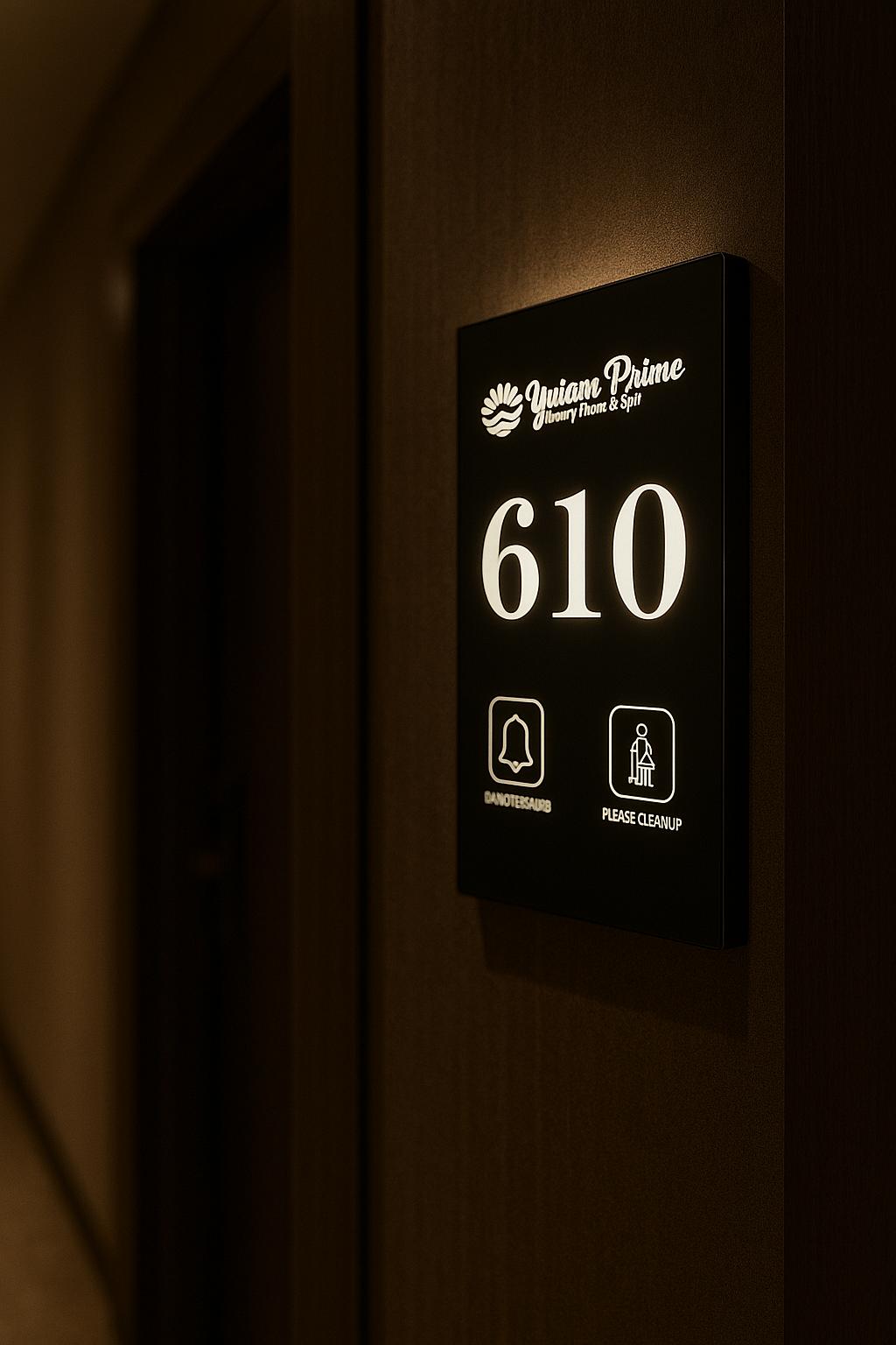 Smart Room Number Panel – LED Illuminated, Do Not Disturb (DND) & Cleaning Indicator - Otimsan Shop