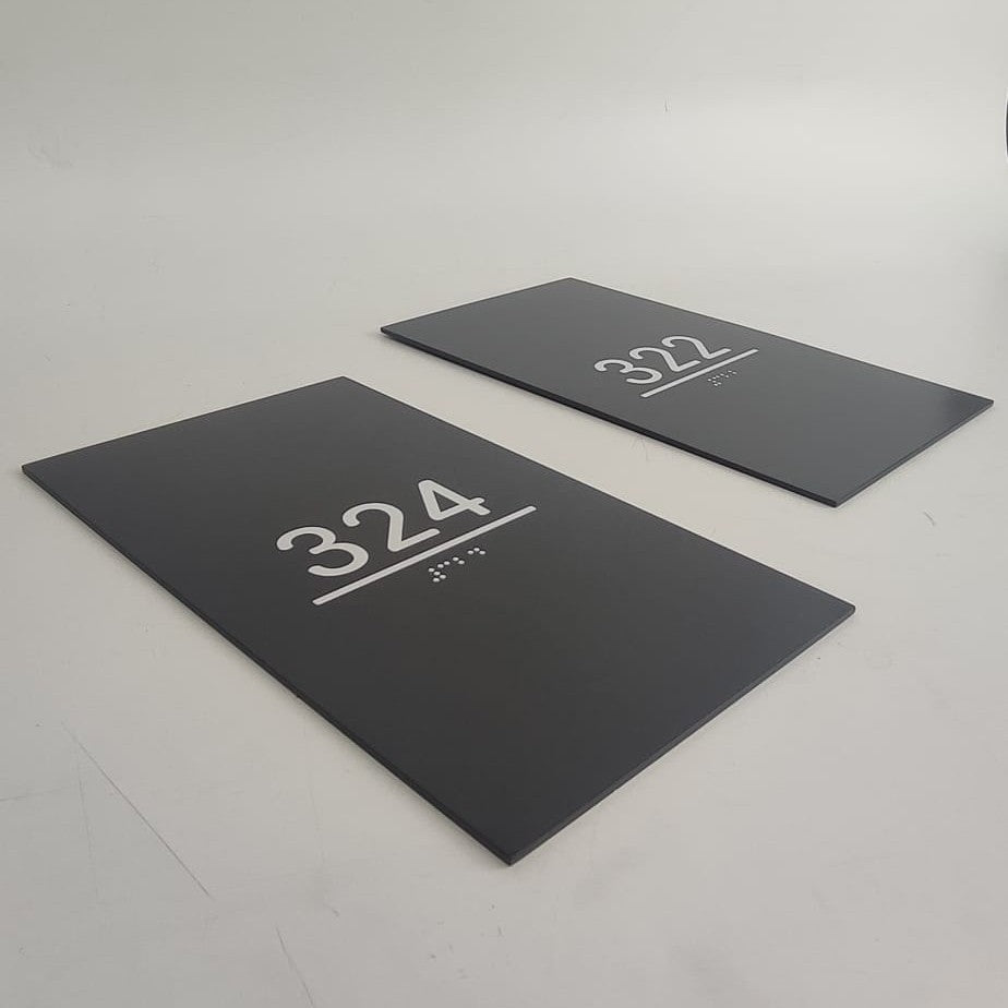 Embossed Braille Room Number | Accessible Door Sign for Hotels, Hospitals, and Offices - Otimsan Shop