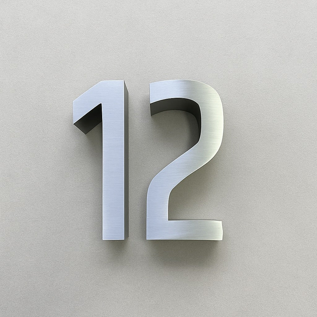 Wall-Mounted Stainless Steel Door Number – 5-Piece Set - Otimsan Shop