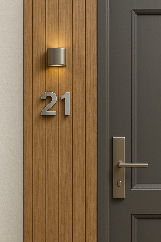 Wall-Mounted Stainless Steel Door Number – 5-Piece Set - Otimsan Shop