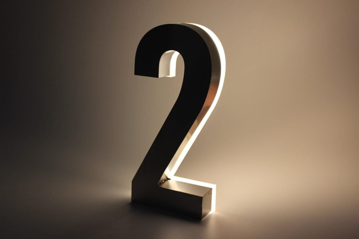 Illuminated Door Number | Stainless Steel & LED Lit Number Sign - Otimsan Shop