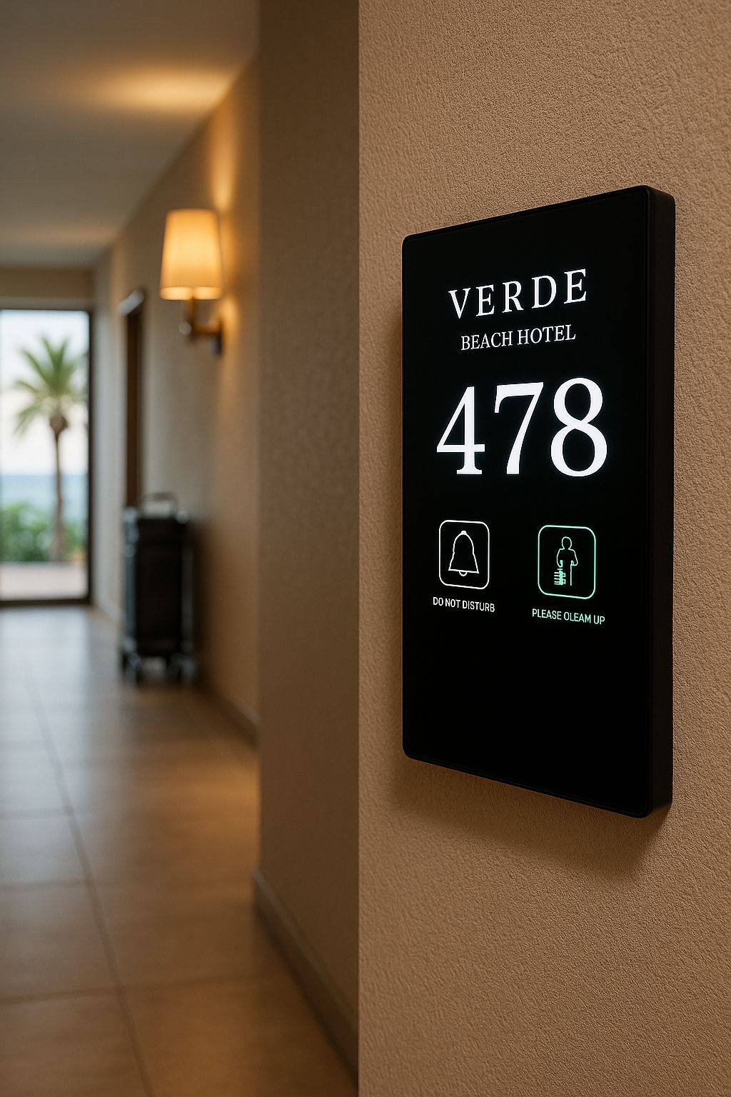 Smart Room Number Panel – LED Illuminated, Do Not Disturb (DND) & Cleaning Indicator - Otimsan Shop