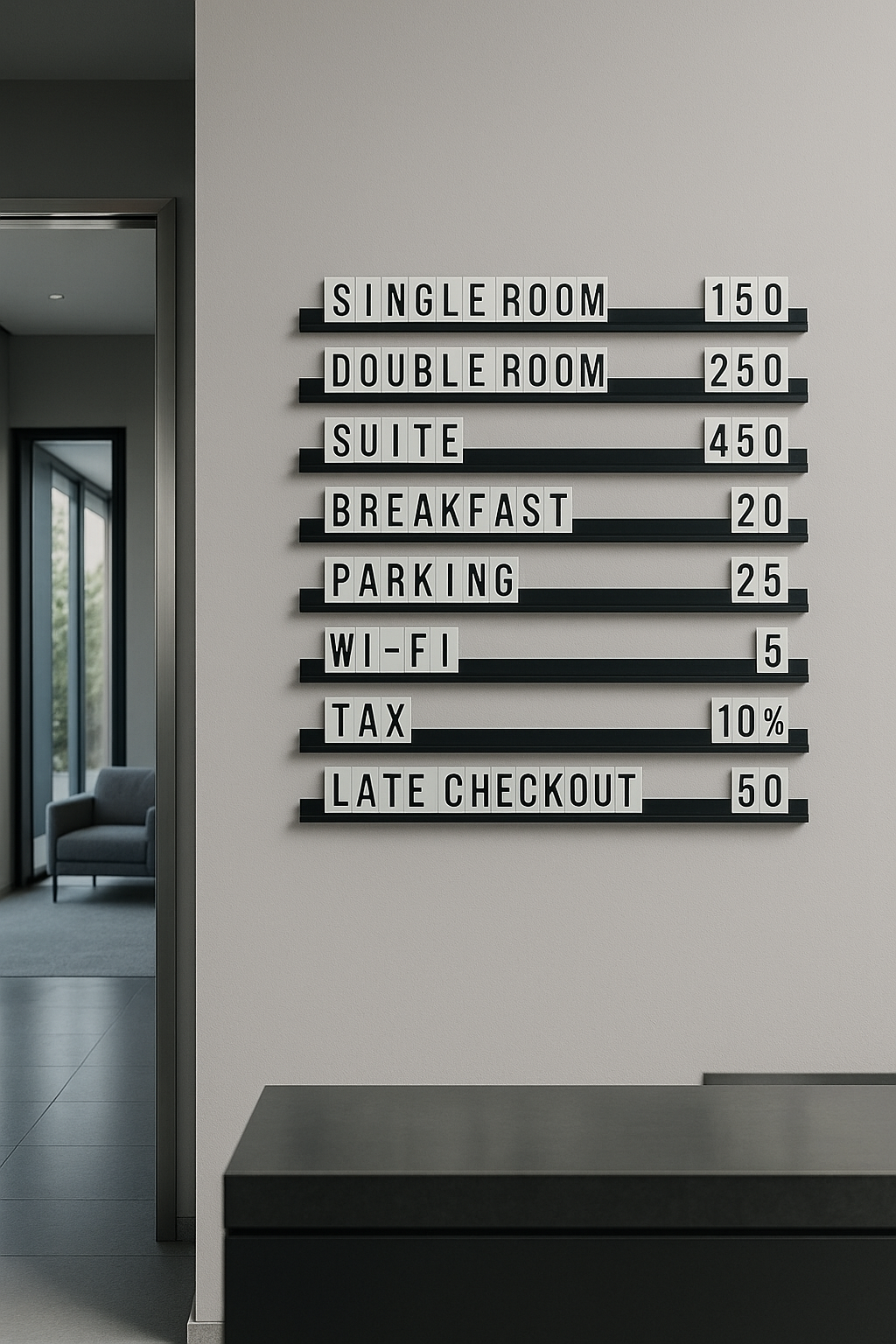 Replaceable Menu and Price Board | Versatile Writing Board for Lists, Announcements and Notes - Otimsan Shop