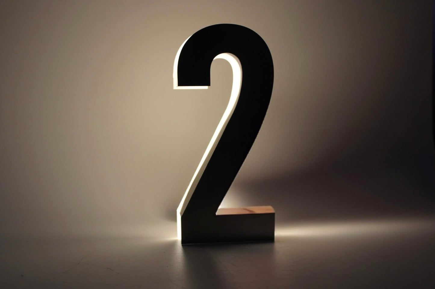 Illuminated Door Number | Stainless Steel & LED Lit Number Sign - Otimsan Shop