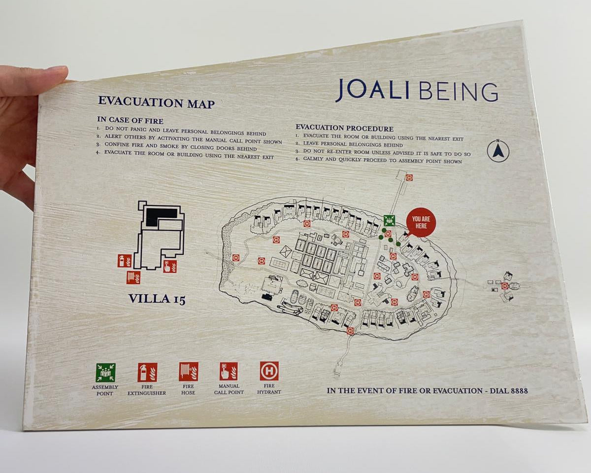 Hotel Room Fire Escape & Evacuation Plan – Regulation-Compliant Emergency Floor Map - Otimsan Shop