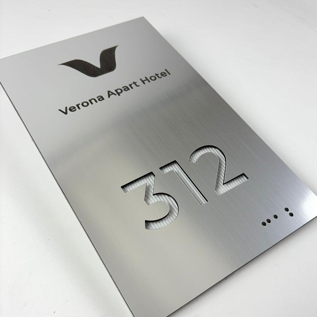 Chrome Finish Stainless Steel Illuminated Room Number – For Hotels & Apartments - Otimsan Shop