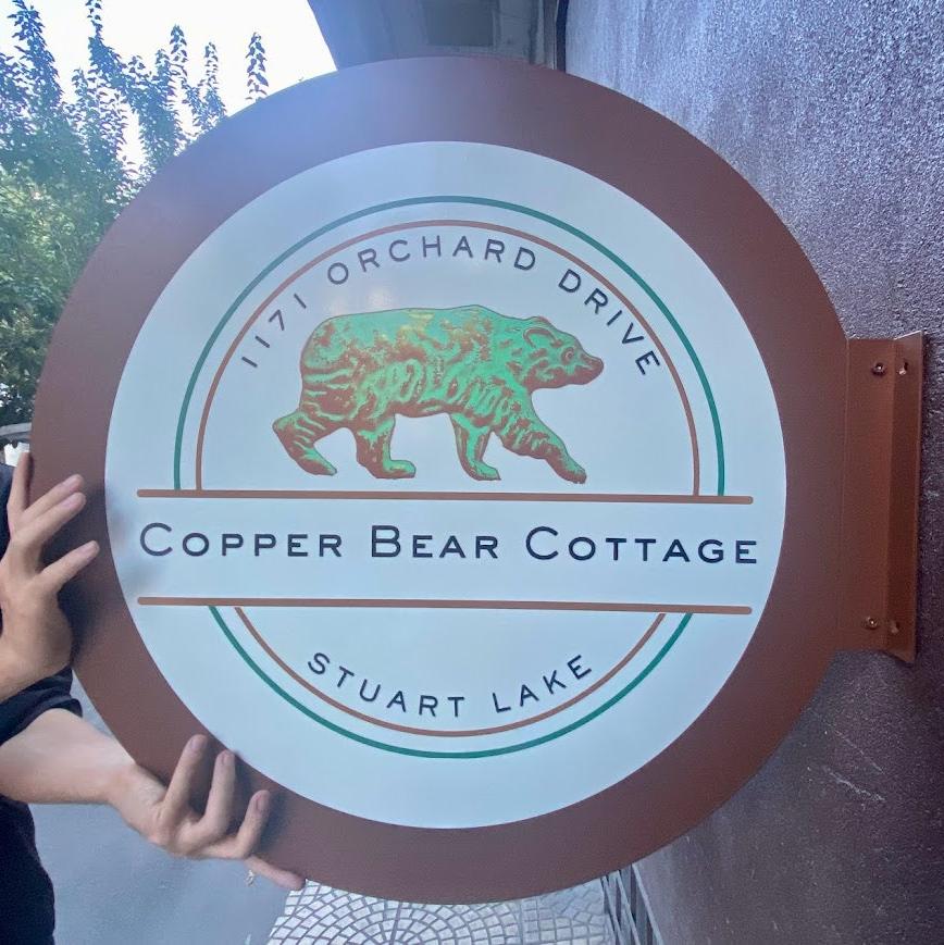 Double-Sided Budget Store Sign | Round Custom Logo Print - Otimsan Shop