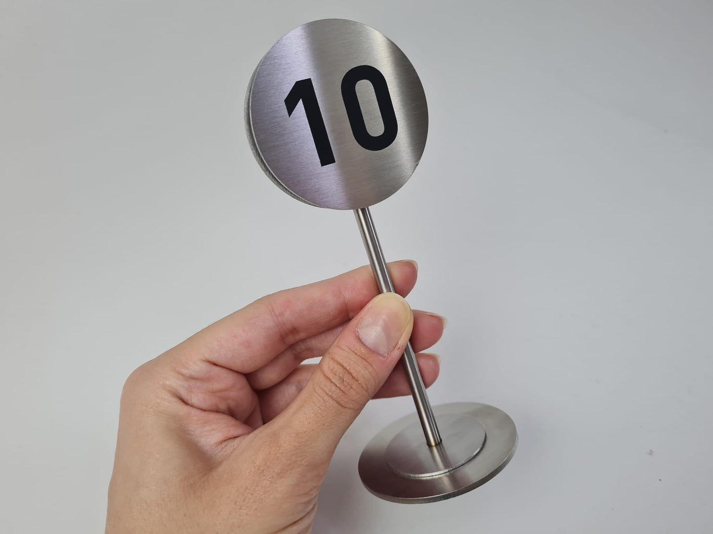 Premium Stainless Steel Table Number Stand | For Cafés, Restaurants & VIP Venues - Otimsan Shop