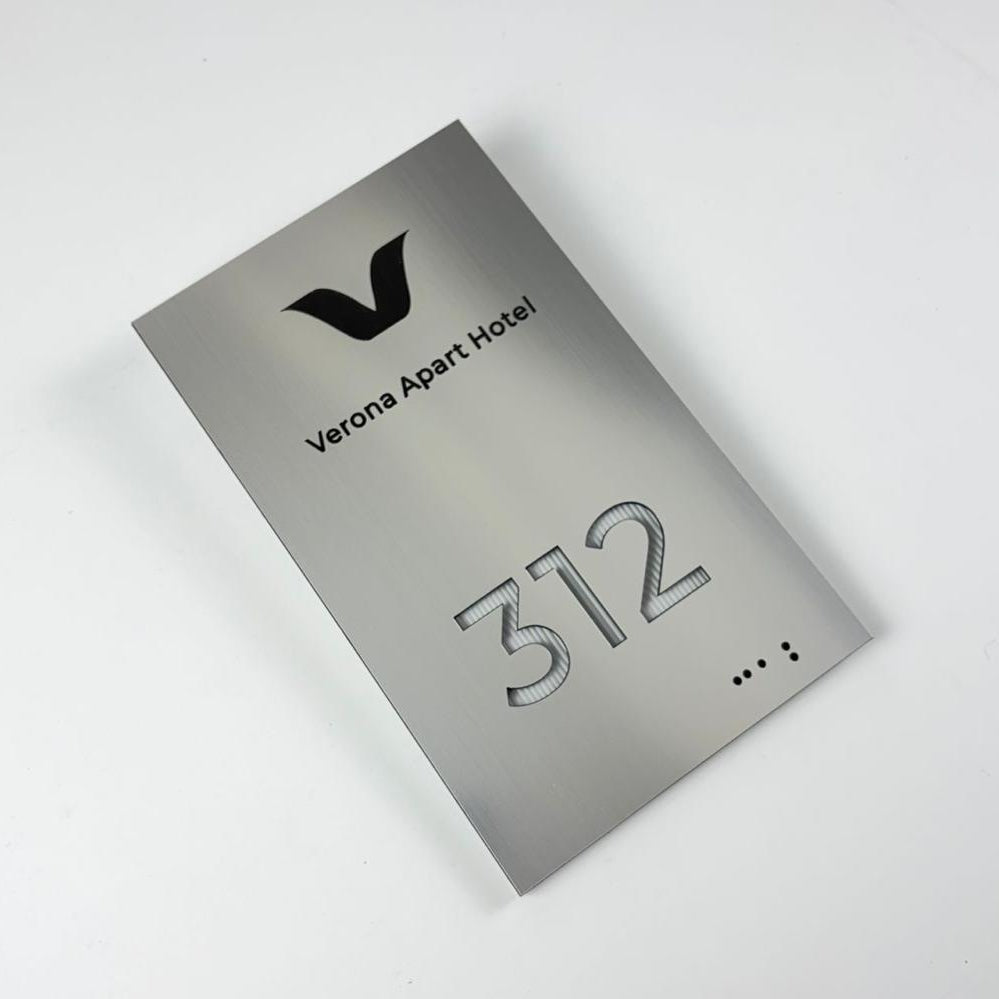 Chrome Finish Stainless Steel Illuminated Room Number – For Hotels & Apartments - Otimsan Shop