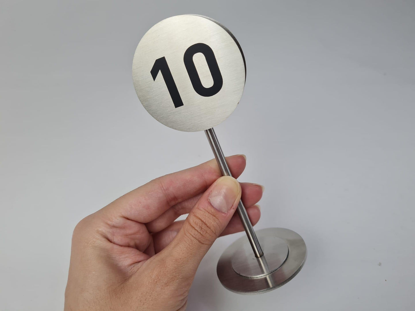 Premium Stainless Steel Table Number Stand | For Cafés, Restaurants & VIP Venues - Otimsan Shop