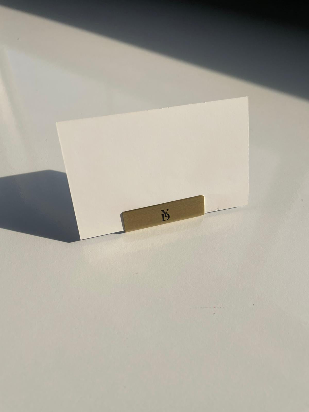 Name Tag & Label Holder – Multi-Purpose Card Stand for Buffet and Presentation Areas | Brass & Silver Color Options - Otimsan Shop