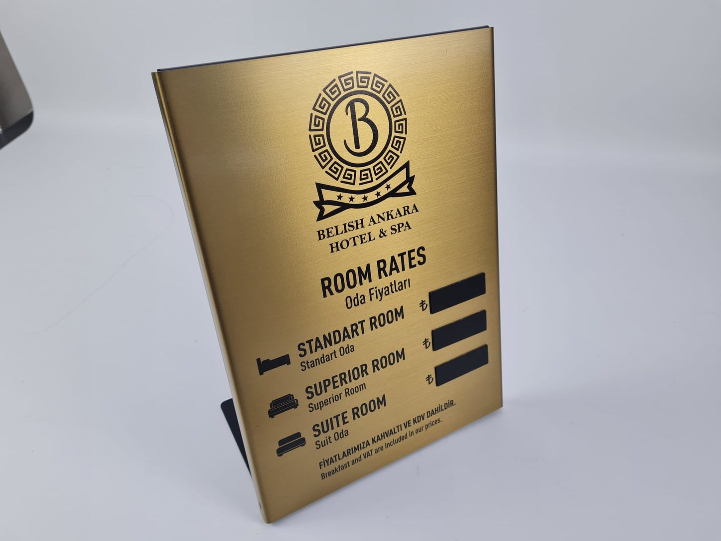 Tabletop Exchange Rate & Room Price Board - Otimsan Shop