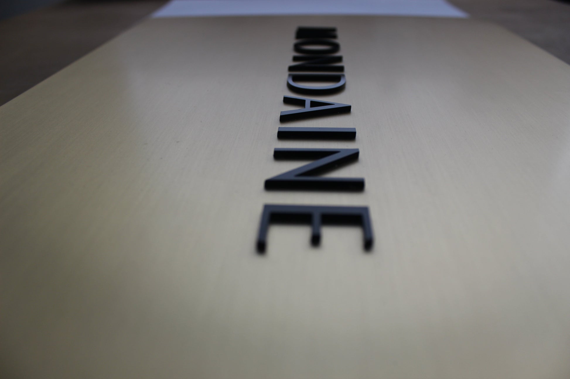 Brass Embossed Letter Luxury Entrance Sign | Elite Office & Hotel Door Plate - Otimsan Shop