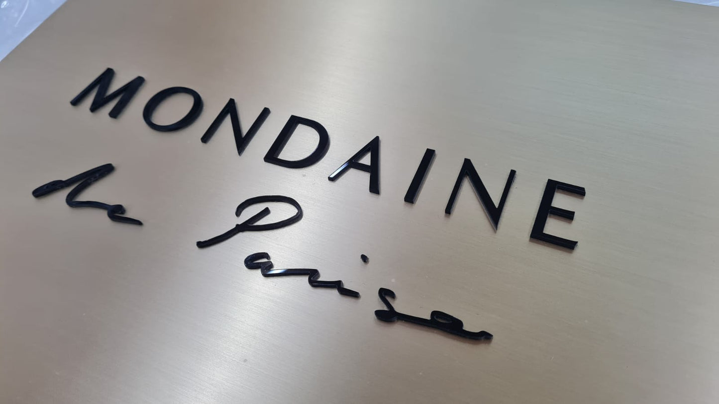 Brass Embossed Letter Luxury Entrance Sign | Elite Office & Hotel Door Plate - Otimsan Shop