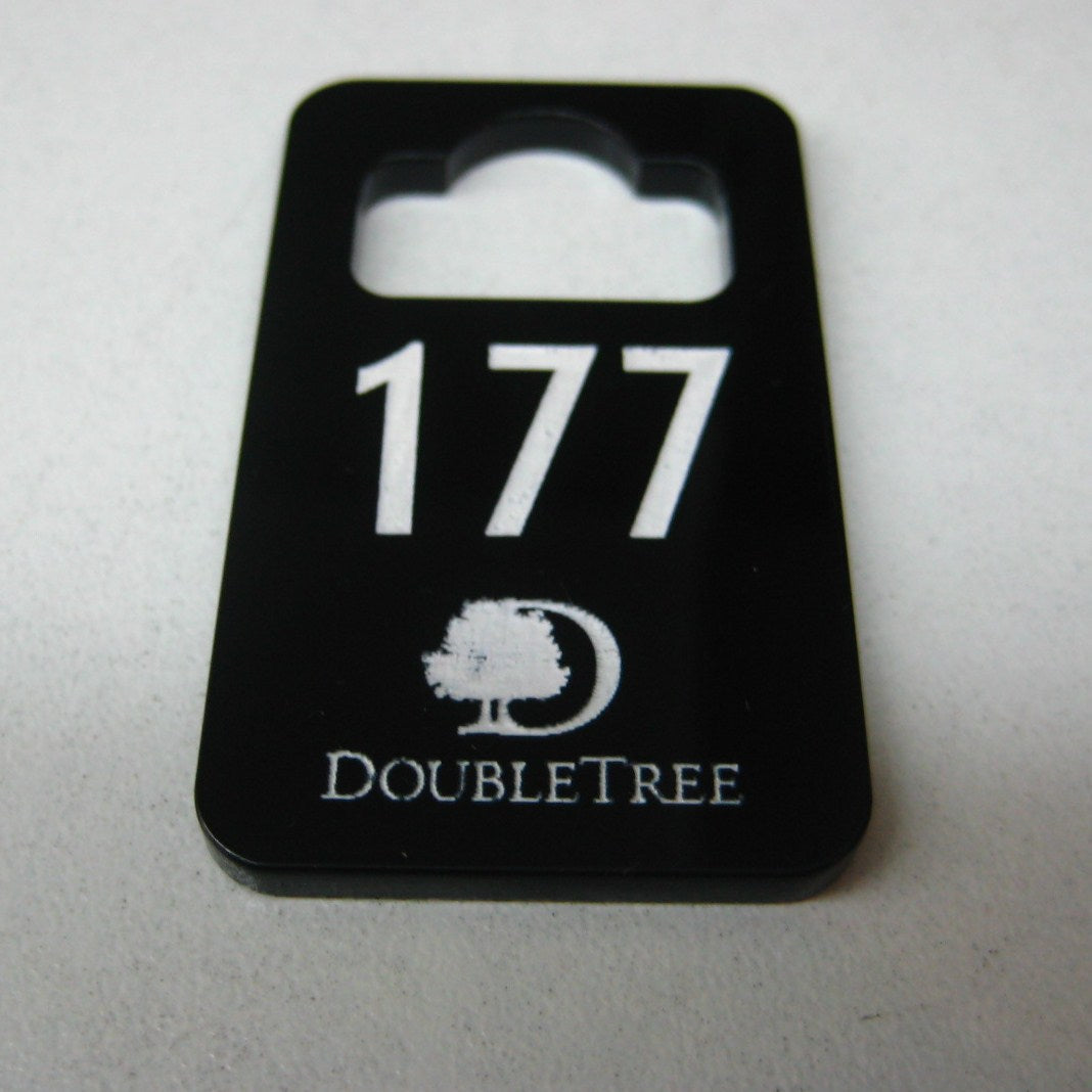 Plexiglass Cloakroom Number Tag | Custom Logo Coat Check Tag for Hotels & Restaurants - Otimsan Shop