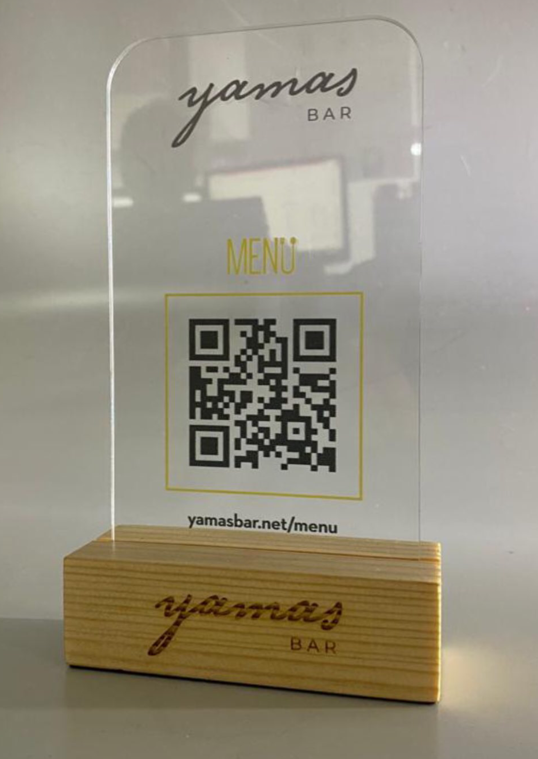 Acrylic QR Menu Stand | QR Code Display for Hotel, Restaurant, Pension & Bar Tables - Otimsan Shop