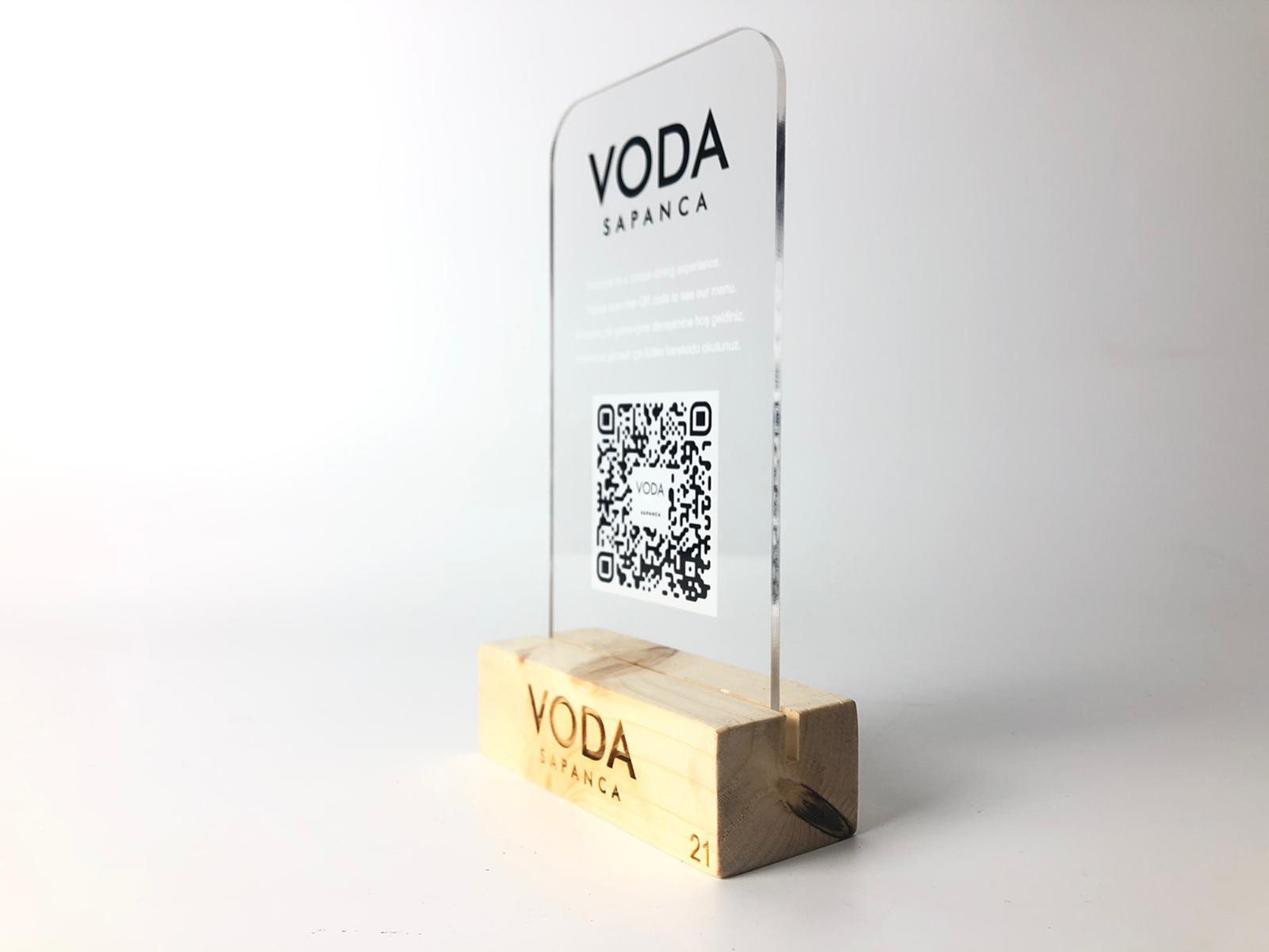 Acrylic QR Menu Stand | QR Code Display for Hotel, Restaurant, Pension & Bar Tables - Otimsan Shop