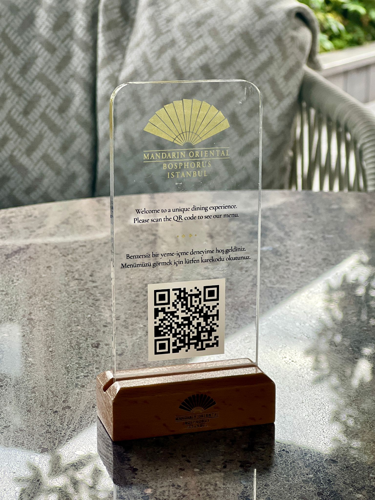 Acrylic QR Menu Stand | QR Code Display for Hotel, Restaurant, Pension & Bar Tables - Otimsan Shop
