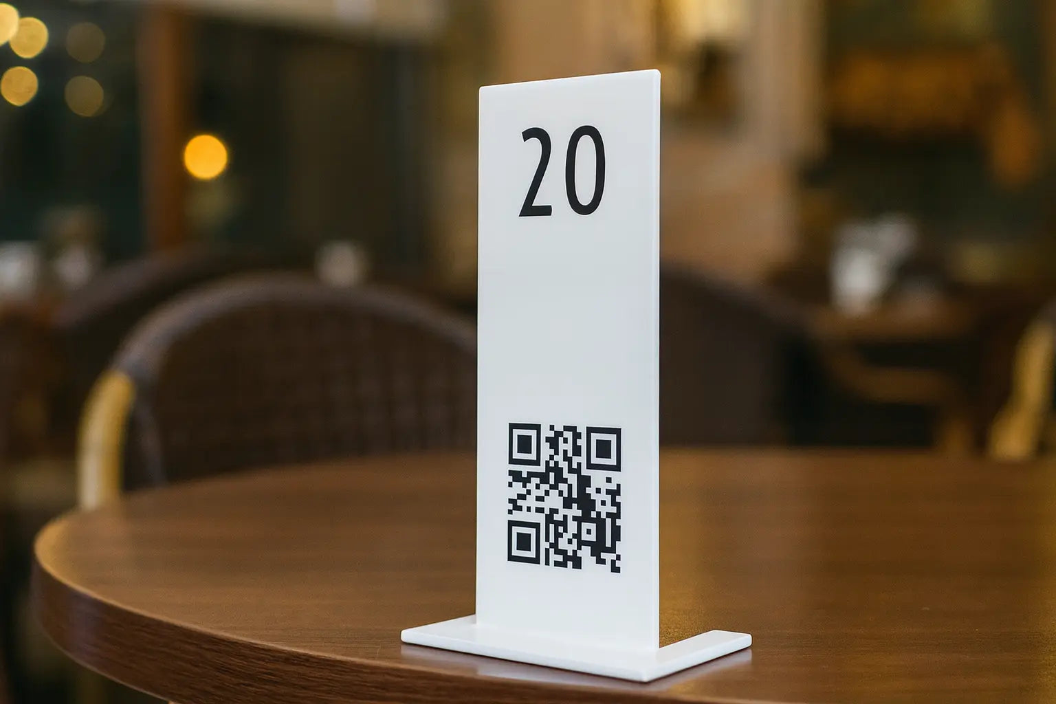 QR Code Menu Stand | Double-Sided Tabletop Menu Solution for Restaurants & Cafés - Otimsan Shop