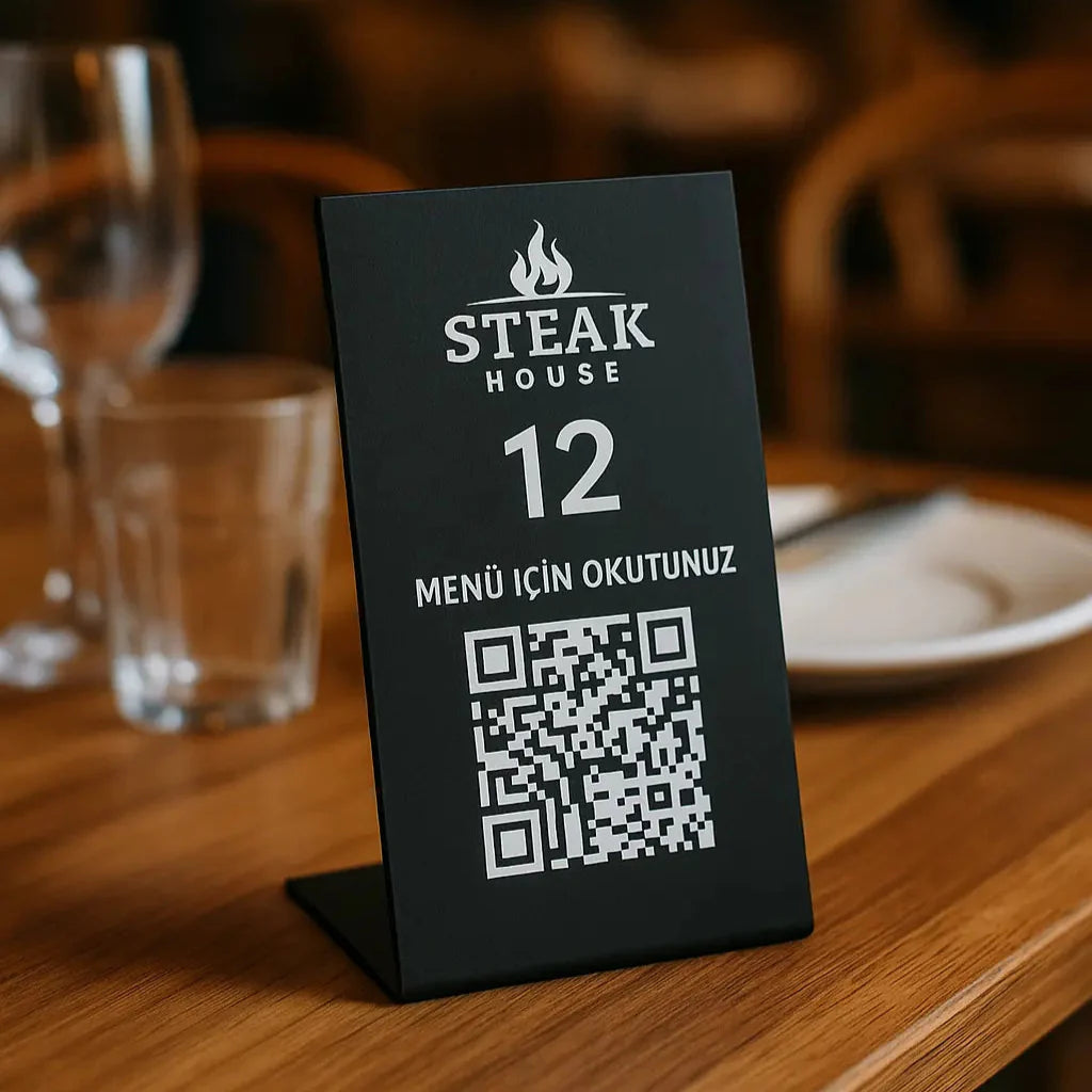 QR Code Menu Stand | QR Code Solution for Restaurant, Café and Hotel Tables - Otimsan Shop