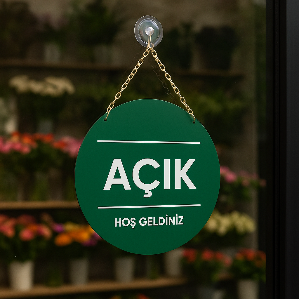 Open/Closed Sign | Custom Hanging Door Sign - Otimsan Shop