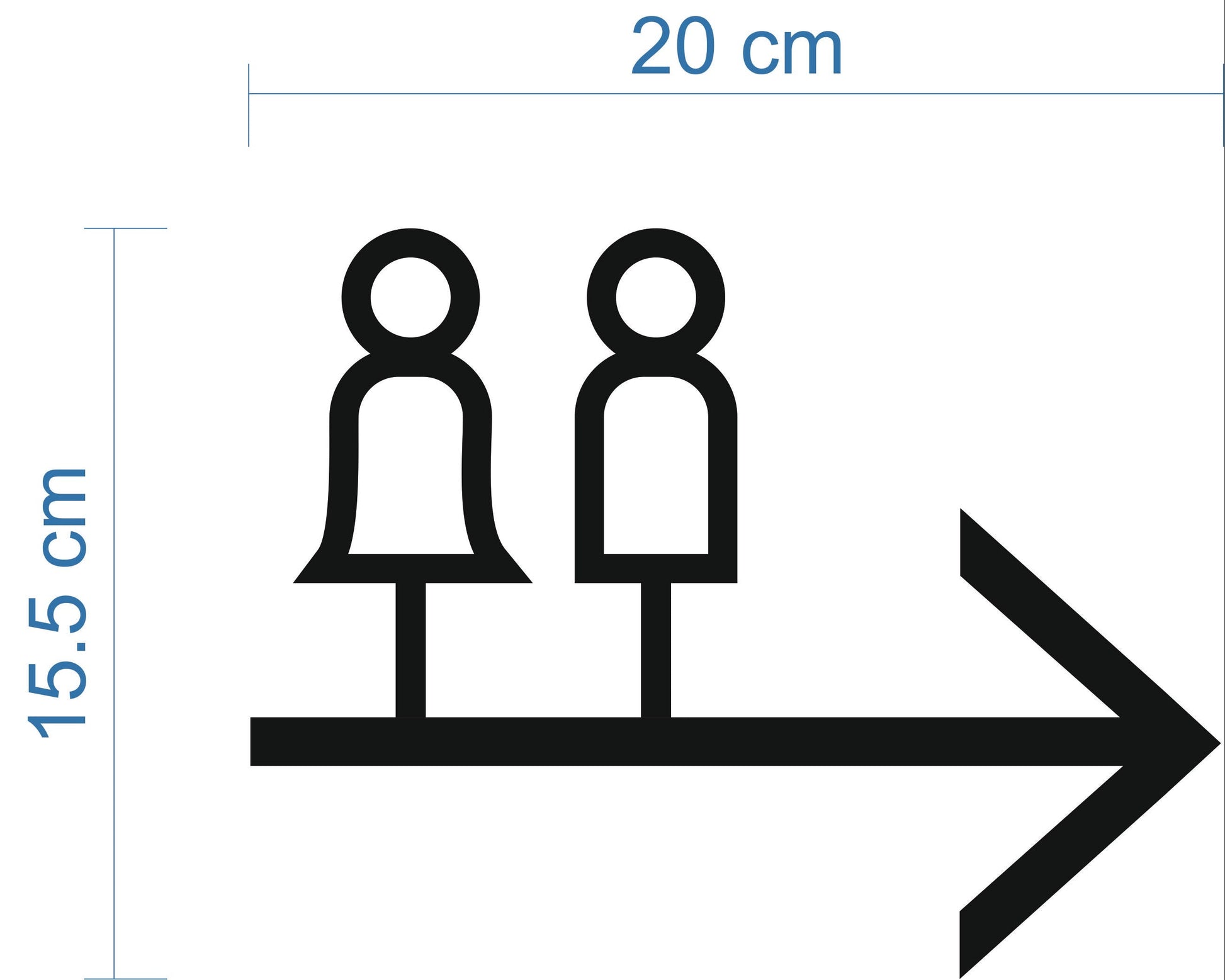 WC Direction Sign – Toilet Sign for Hotel, Café & Restaurant - Otimsan Shop