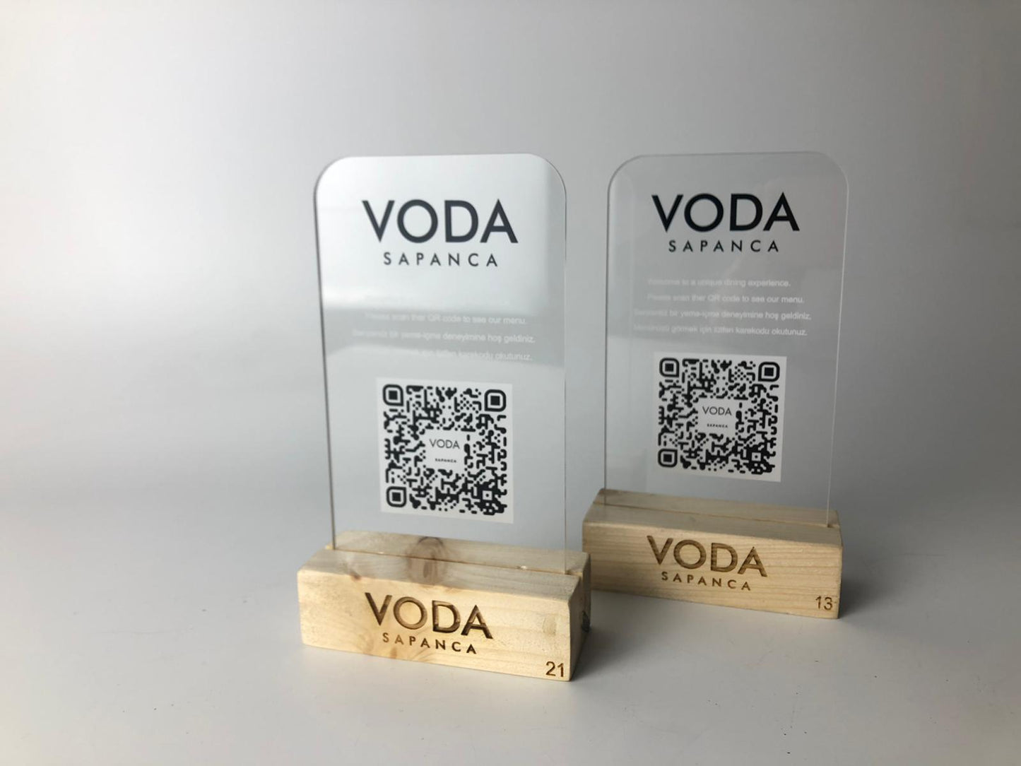 Acrylic QR Menu Stand | QR Code Display for Hotel, Restaurant, Pension & Bar Tables - Otimsan Shop