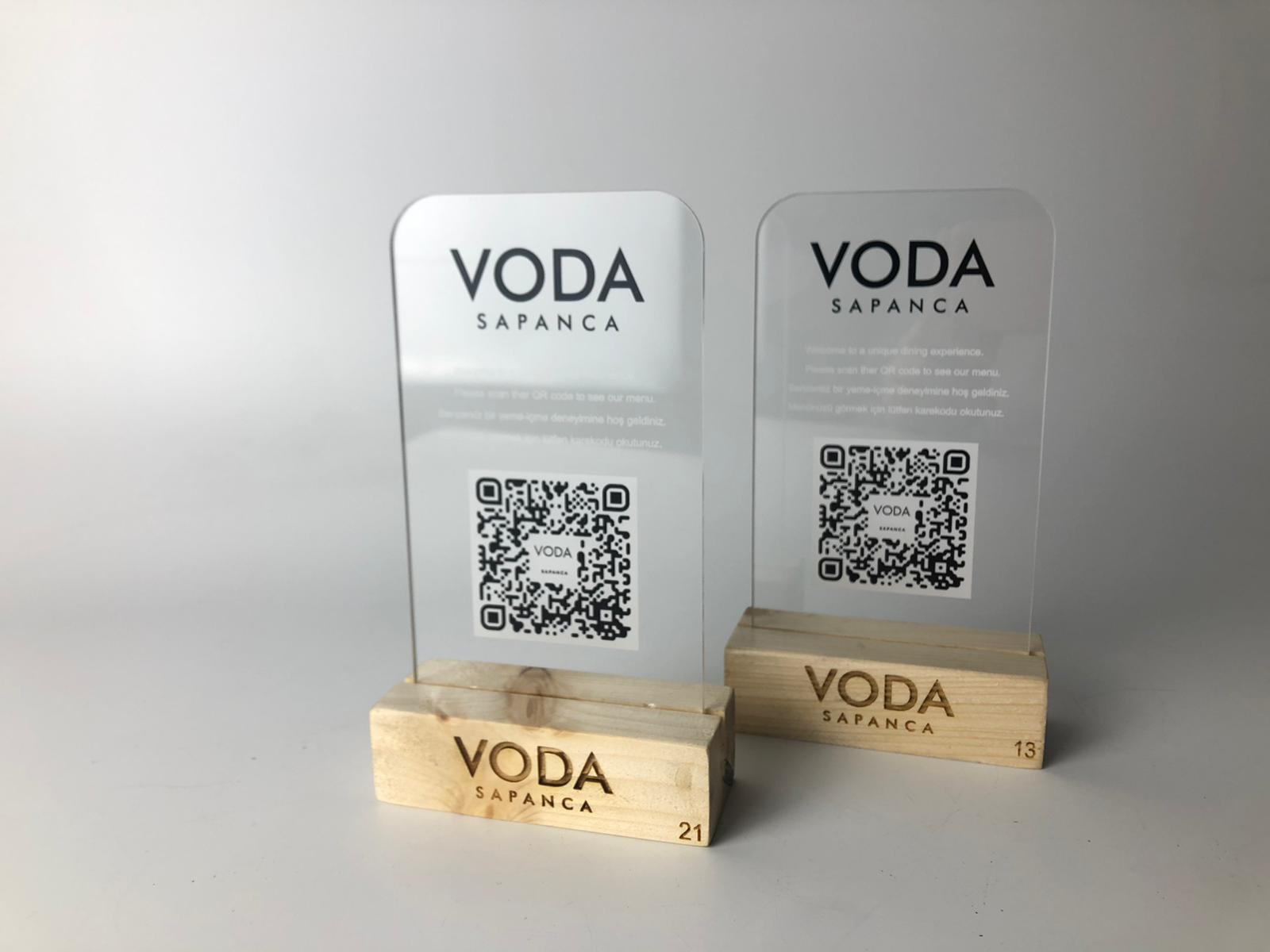 Acrylic QR Menu Stand | QR Code Display for Hotel, Restaurant, Pension & Bar Tables - Otimsan Shop
