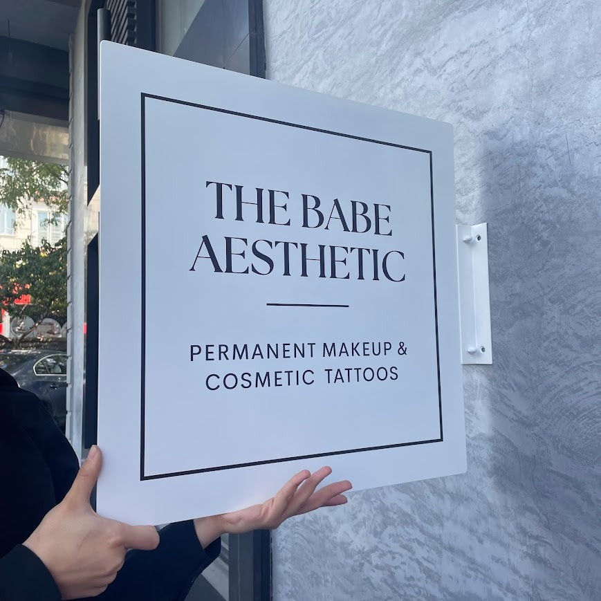Double-Sided Budget Store Sign | Square Custom Logo Print - Otimsan Shop