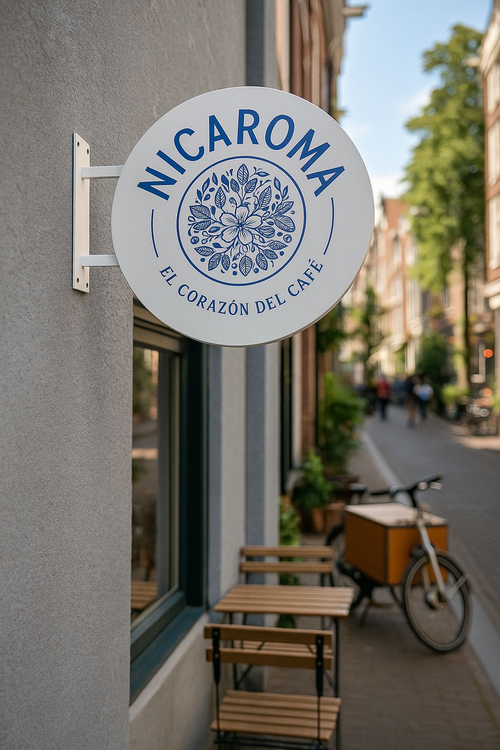 Double-Sided Durable Round Store Sign | Custom Logo Printed - Otimsan Shop