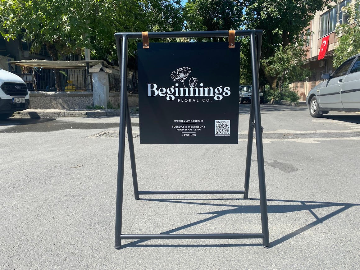 Freestanding Double-Sided Sidewalk Sign | Foldable Store Board with Custom Logo Print - Otimsan Shop