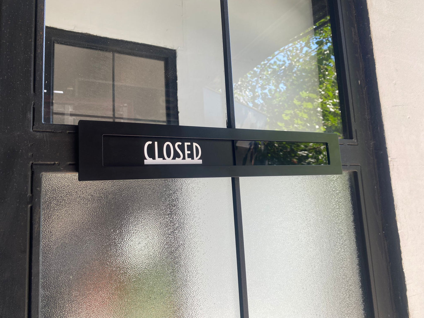 Open/Closed Sign | Sliding Door Sign for Businesses - Otimsan Shop