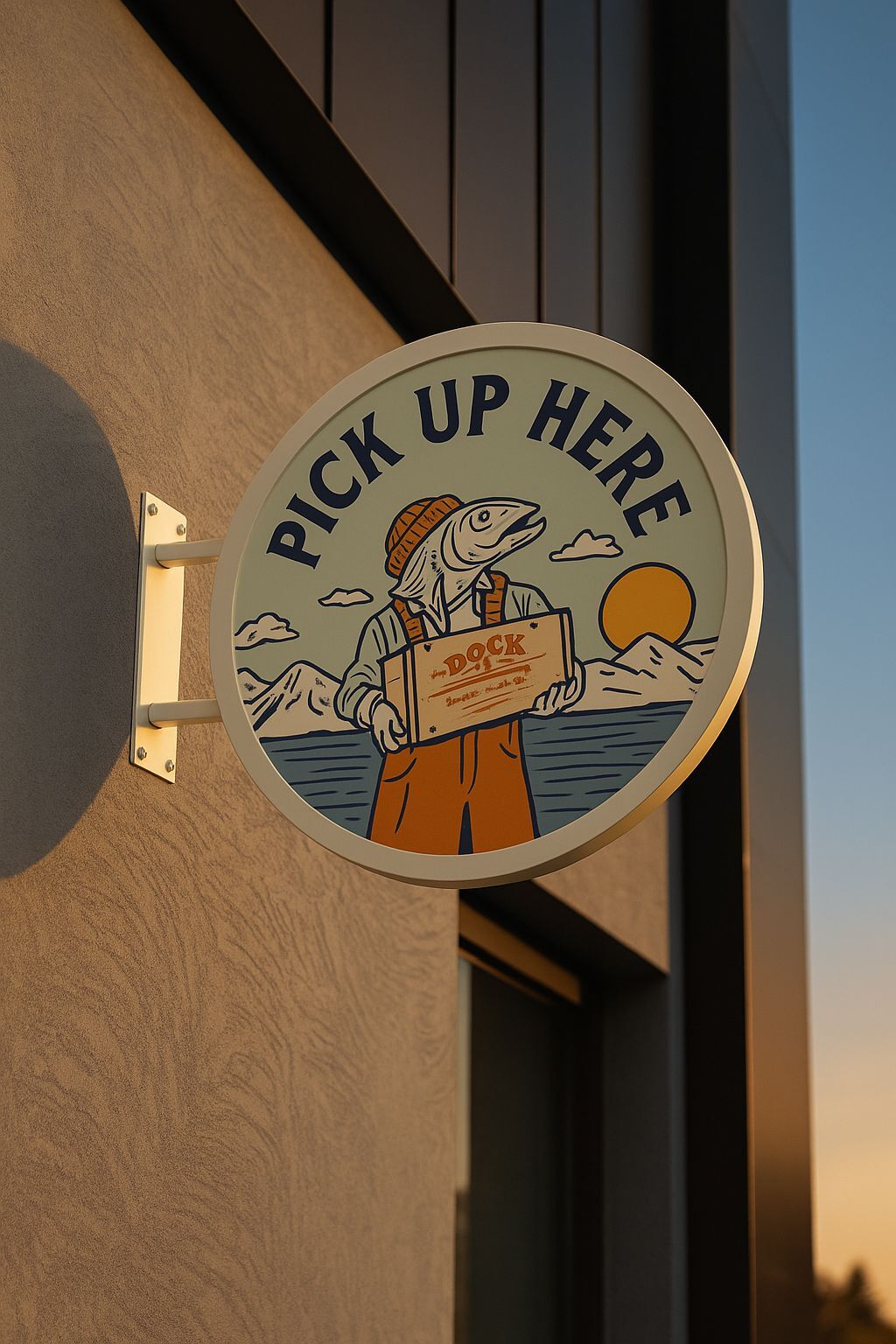 Double-Sided Durable Round Store Sign | Custom Logo Printed - Otimsan Shop