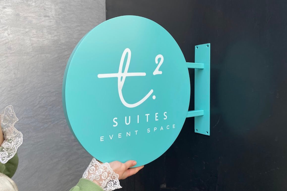 Double-Sided Durable Round Store Sign | Custom Logo Printed - Otimsan Shop
