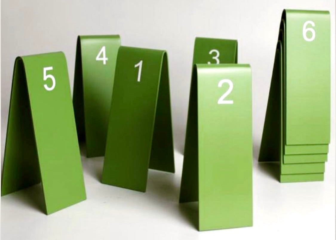 Table Number Stand | QR Code, Double-Sided & Custom Logo Design for Restaurants & Cafés - Otimsan Shop