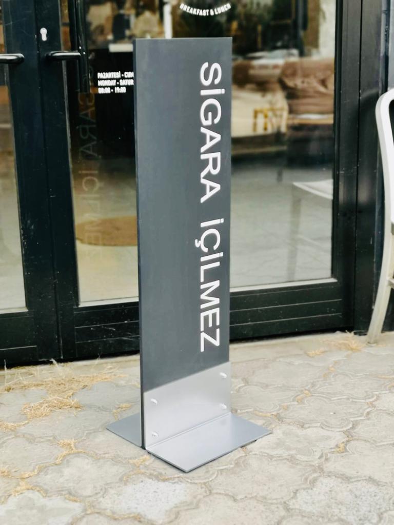 Double-Sided Floor Warning Sign | No Smoking Metal Sign - Otimsan Shop