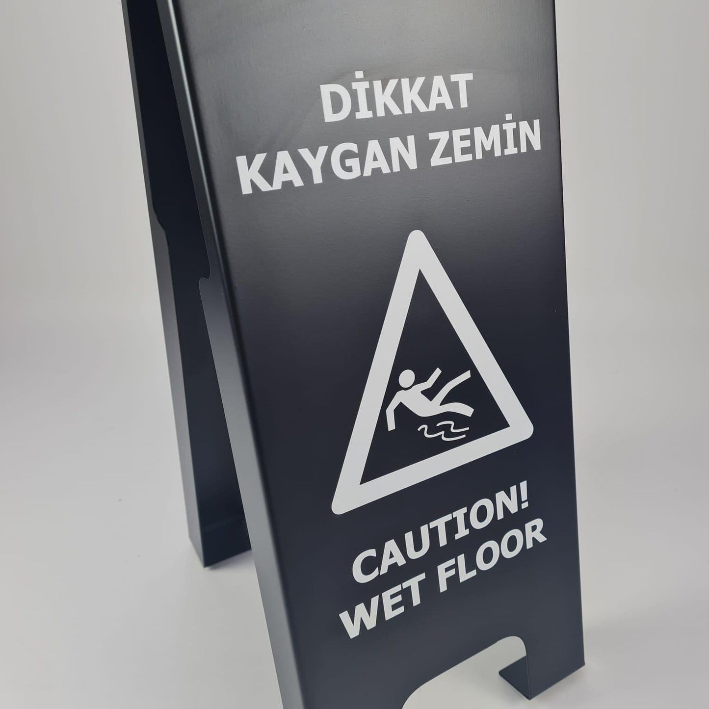 Wet Floor Sign Stand | Metal Foldable Double-Sided Portable Sign - Otimsan Shop