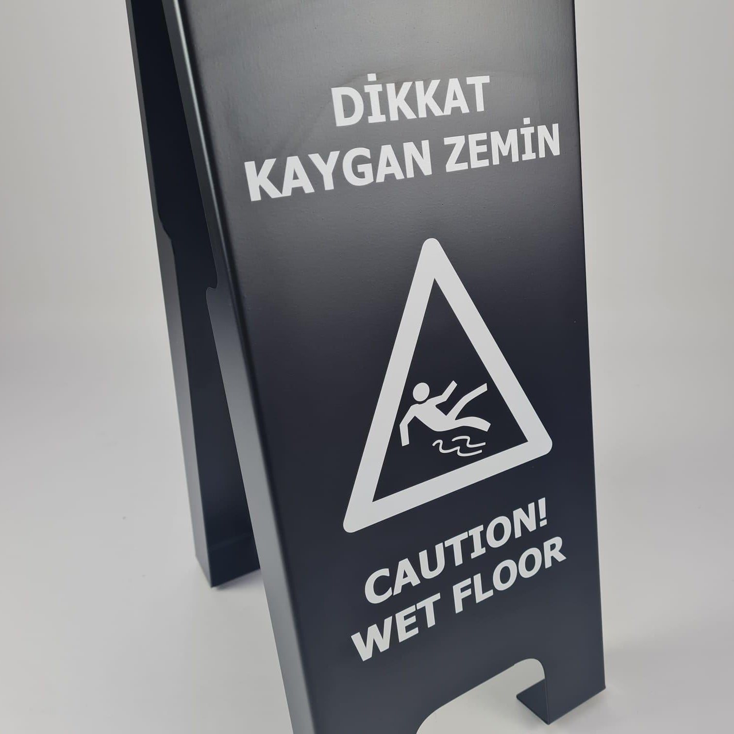 Wet Floor Sign Stand | Metal Foldable Double-Sided Portable Sign - Otimsan Shop