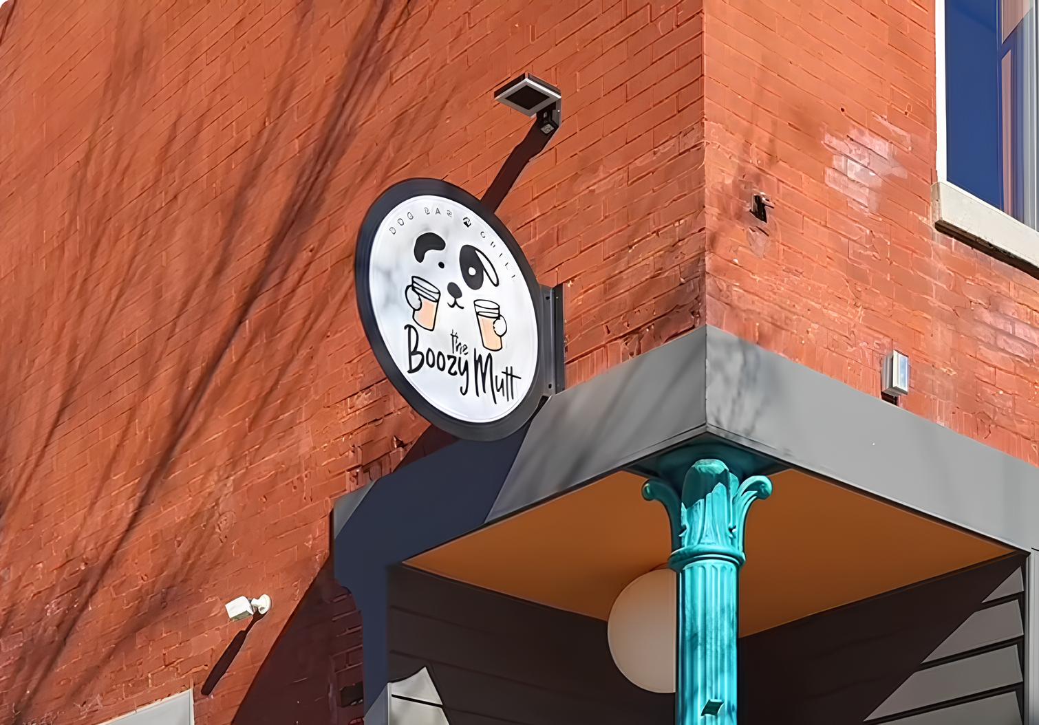 Double-Sided Budget Store Sign | Round Custom Logo Print - Otimsan Shop