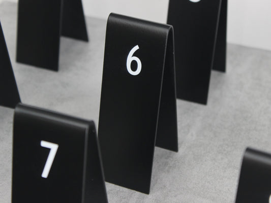Table Number Stand | QR Code, Double-Sided & Custom Logo Design for Restaurants & Cafés - Otimsan Shop