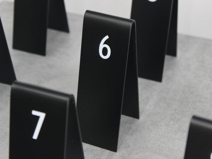 Table Number Stand | QR Code, Double-Sided & Custom Logo Design for Restaurants & Cafés - Otimsan Shop