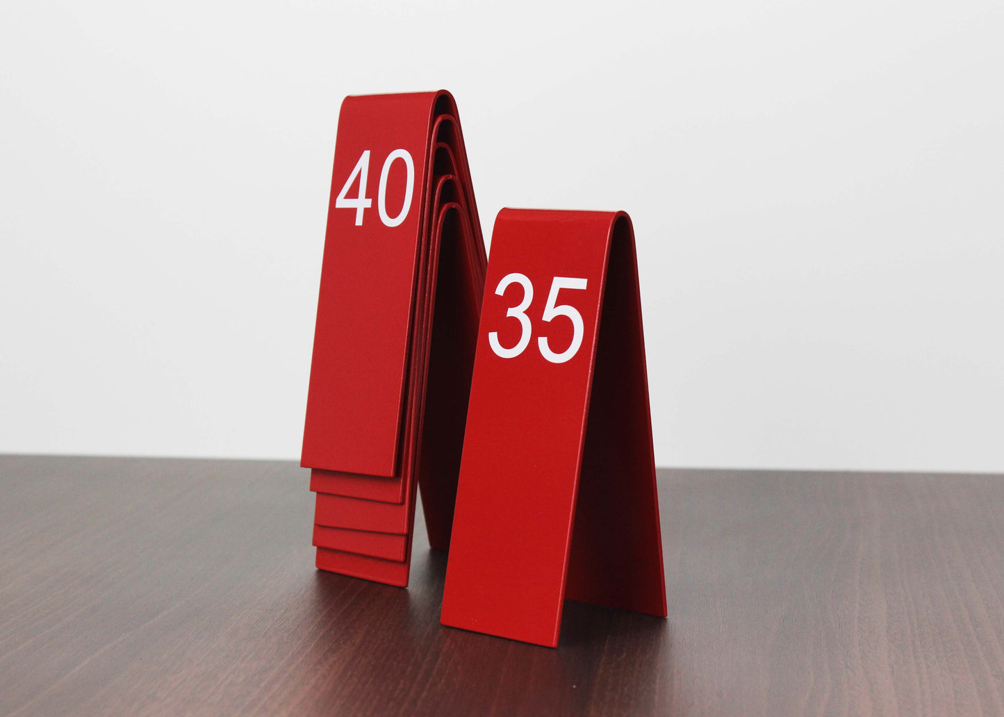 Table Number Stand | QR Code, Double-Sided & Custom Logo Design for Restaurants & Cafés - Otimsan Shop