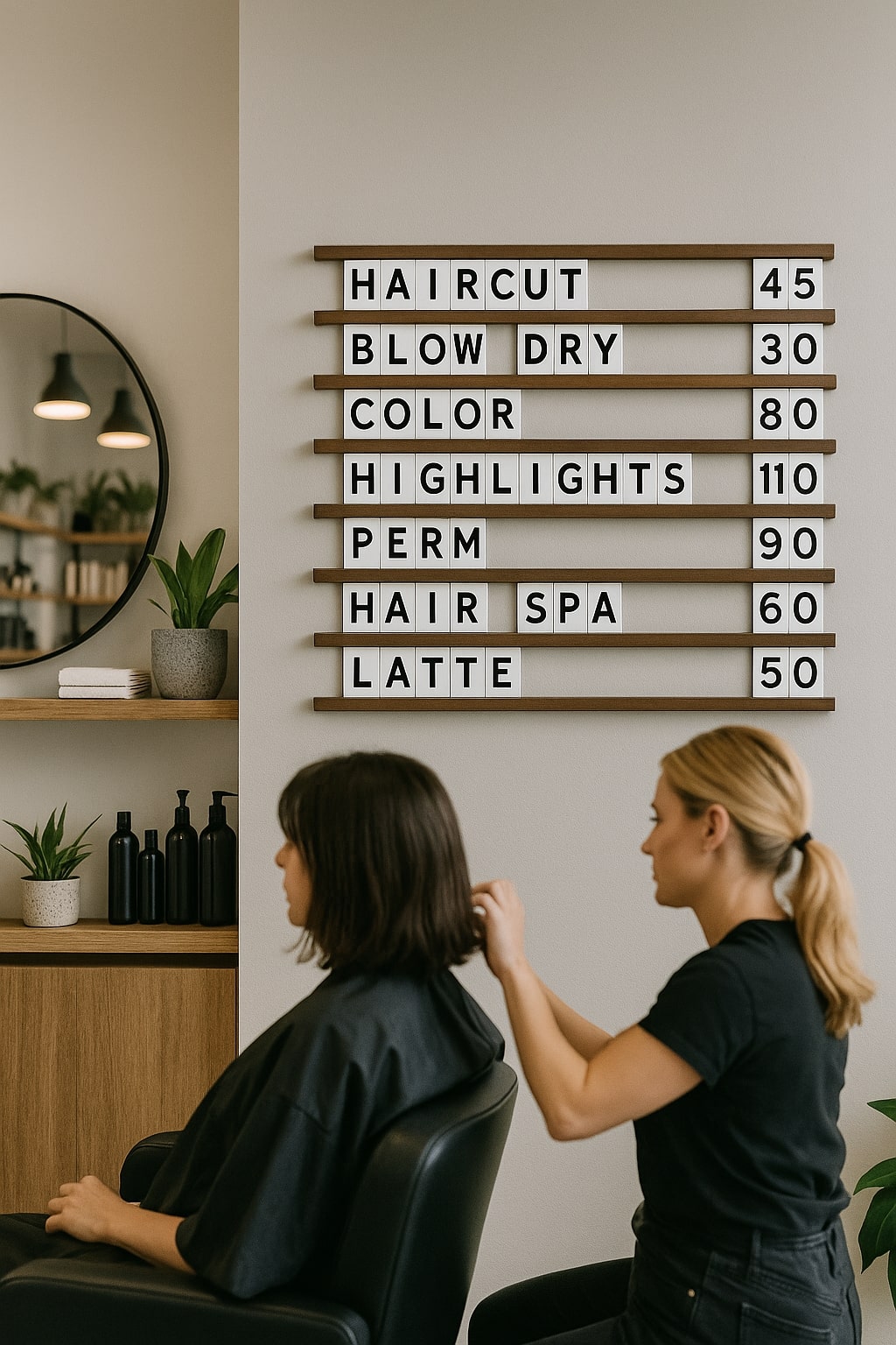 Wooden Slat Changeable Menu Board - Daily Menu Solution for Cafés and Coffee Shops - Otimsan Shop