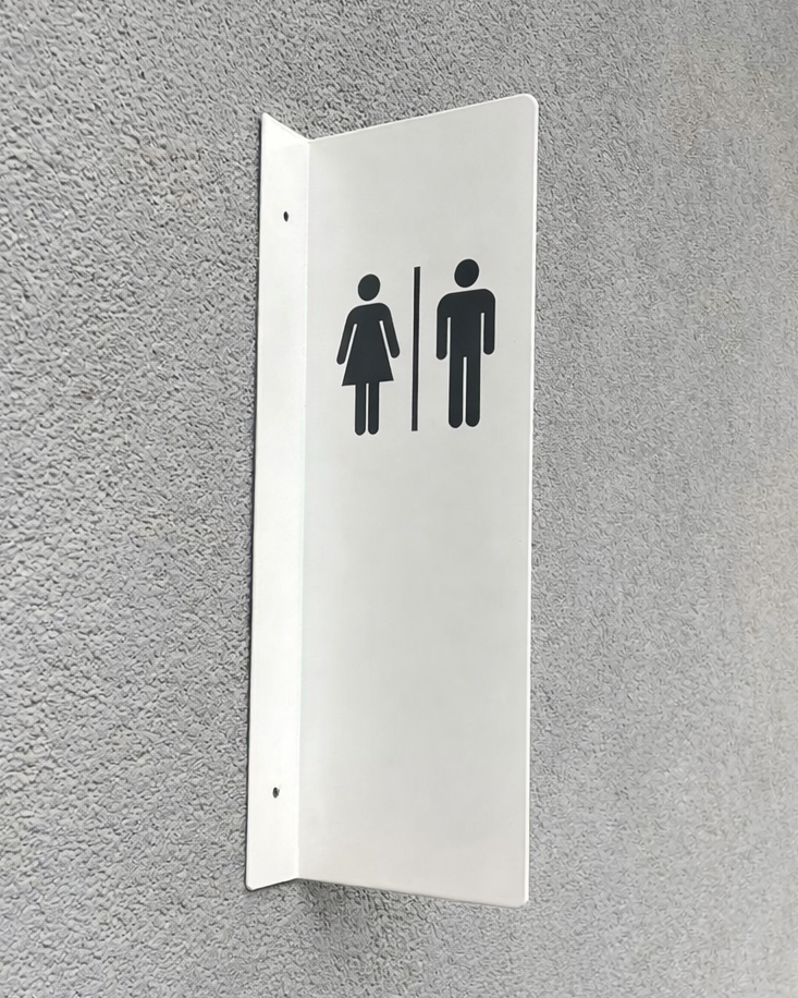 Male & Female WC Sign | Wall-Mounted Sign for Cafés and Restaurants - Otimsan Shop