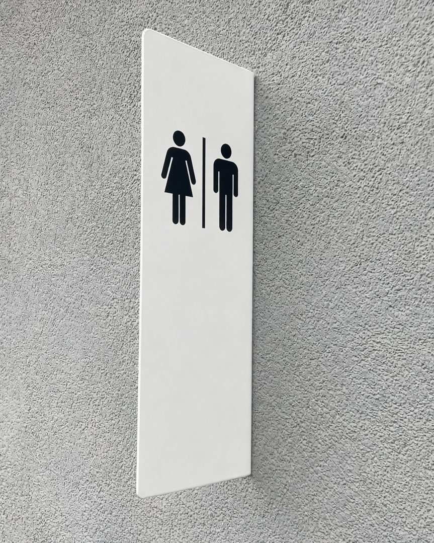 Male & Female WC Sign | Wall-Mounted Sign for Cafés and Restaurants - Otimsan Shop