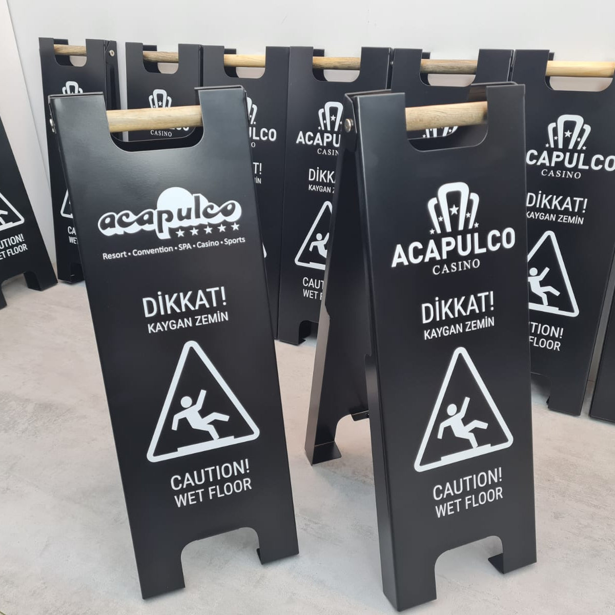 Wet Floor Sign Stand | Metal Foldable Double-Sided Portable Sign - Otimsan Shop